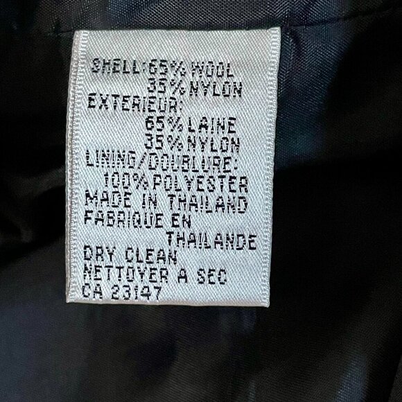 Talbots Wool Blend Red & Black Buffalo Plaid Blazer Silver Toggle Buttons 2P - Picture 16 of 16